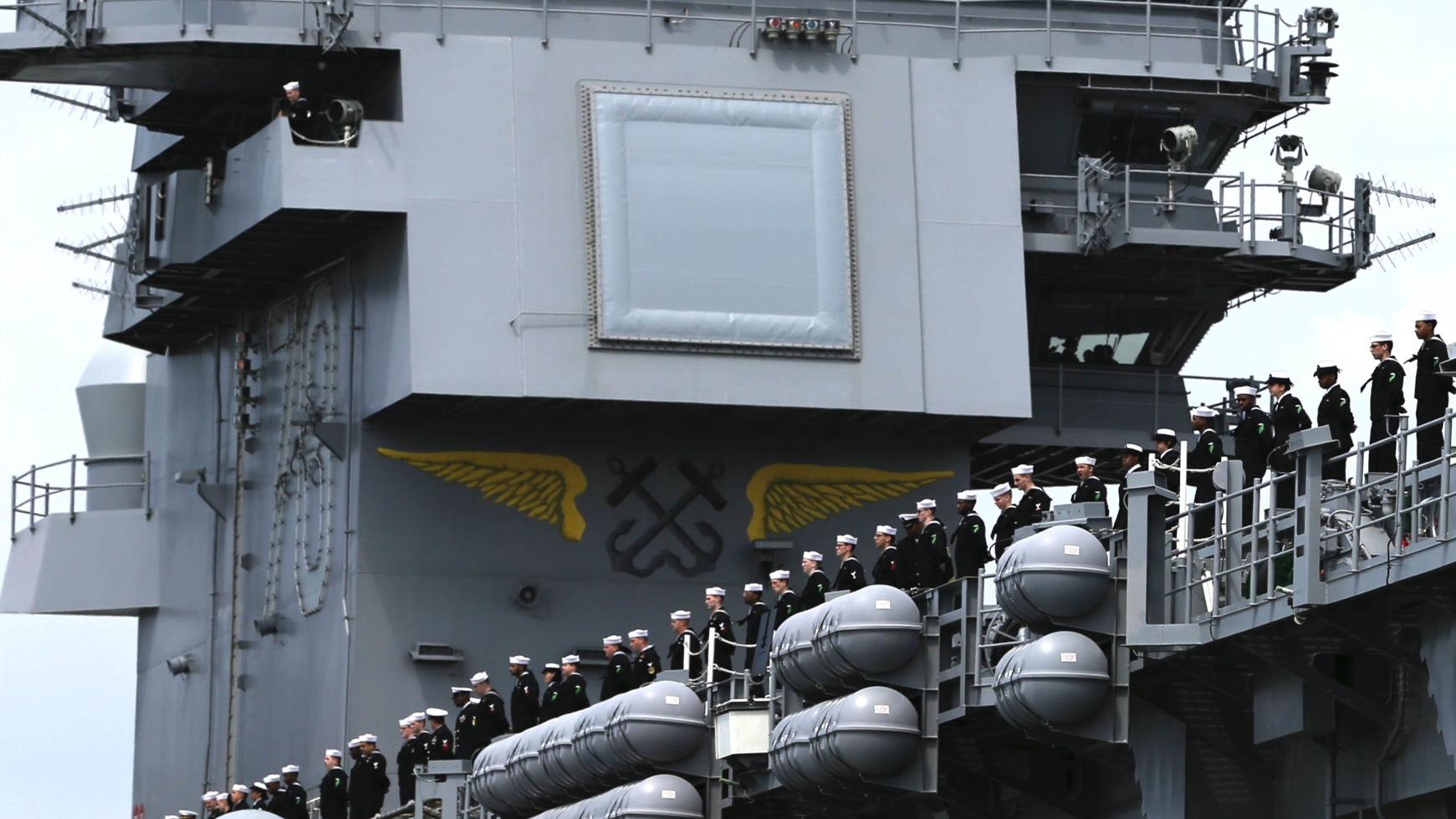 揭秘福特號航空母艦真實視頻，一窺現(xiàn)代海上巨無霸的震撼力量，福特號航空母艦震撼視頻揭秘，現(xiàn)代海上巨無霸的力量展示