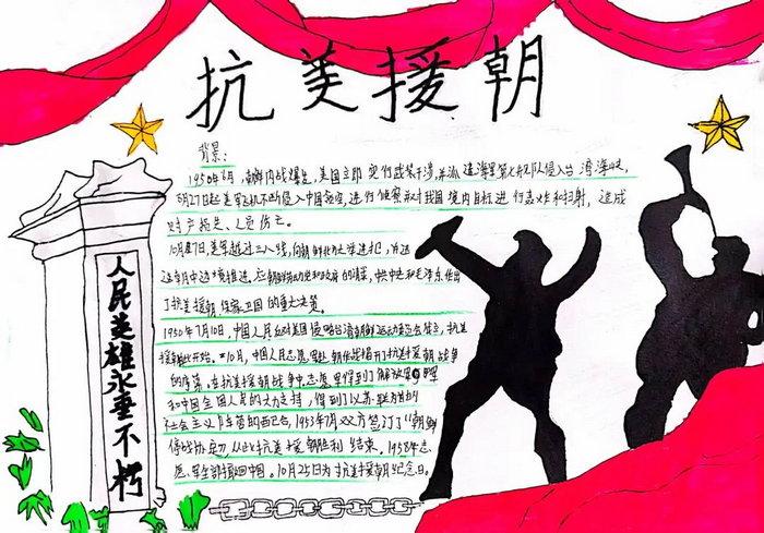 紀(jì)念抗美援手抄報(bào)內(nèi)容，紀(jì)念抗美援手，歷史回顧與致敬英雄的手抄報(bào)內(nèi)容