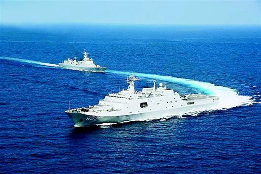 南海艦隊(duì)兩棲登陸艦，強(qiáng)大的海上力量展現(xiàn)，南海艦隊(duì)兩棲登陸艦，展現(xiàn)強(qiáng)大的海上力量